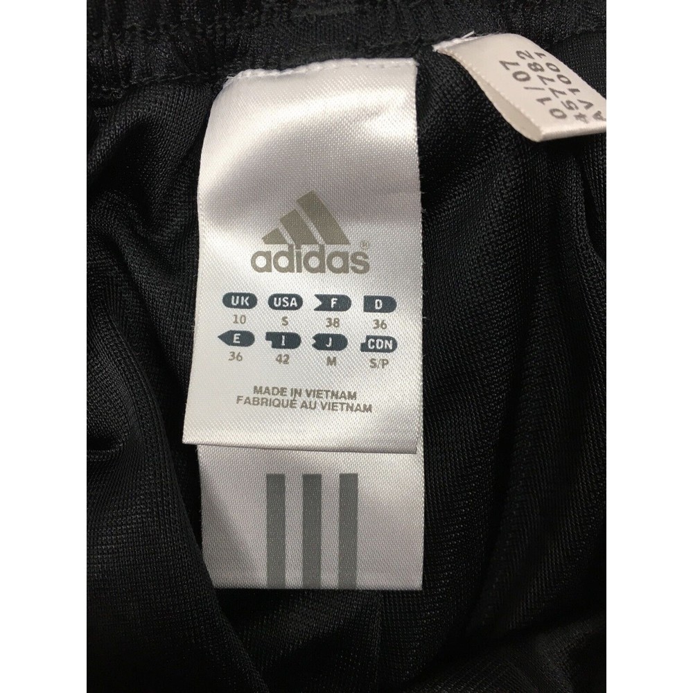 Adidas Girls Size SMALL Black Athletic Pants Pink Stretch Polyester Drawstring - Picture 3 of 3